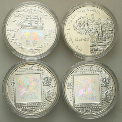 III RP. 10 złotych 2003-2008, zestaw 4 szt. RÓŻNE