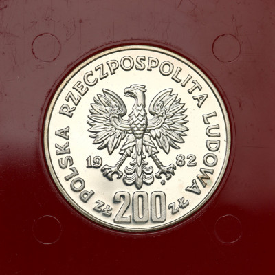 PRÓBA srebro 200 złotych 1982 Krzywousty półp.