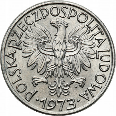 PRL. 5 złotych Rybak 1973 - PIĘKNY