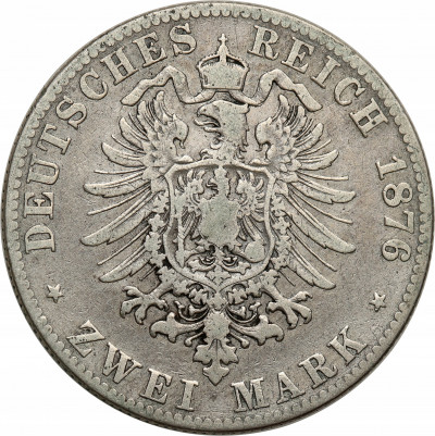 Niemcy Wirttembergia 2 Marki 1876 F st.3
