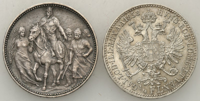 Austria/ Węgry. Korona + floren 1858-1896 – 2 szt.