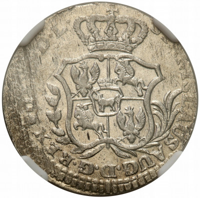 SAP 2 grosze (półzłotek) 1766 NGC AU58
