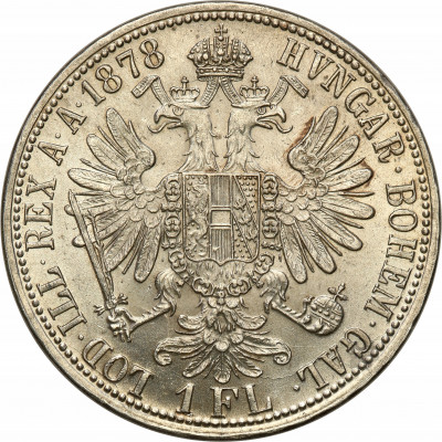 Austria. 1 floren 1878 FJ I – PIĘKNY