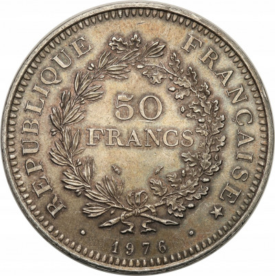 Francja 50 Franków 1976 SREBRO - PIĘKNE