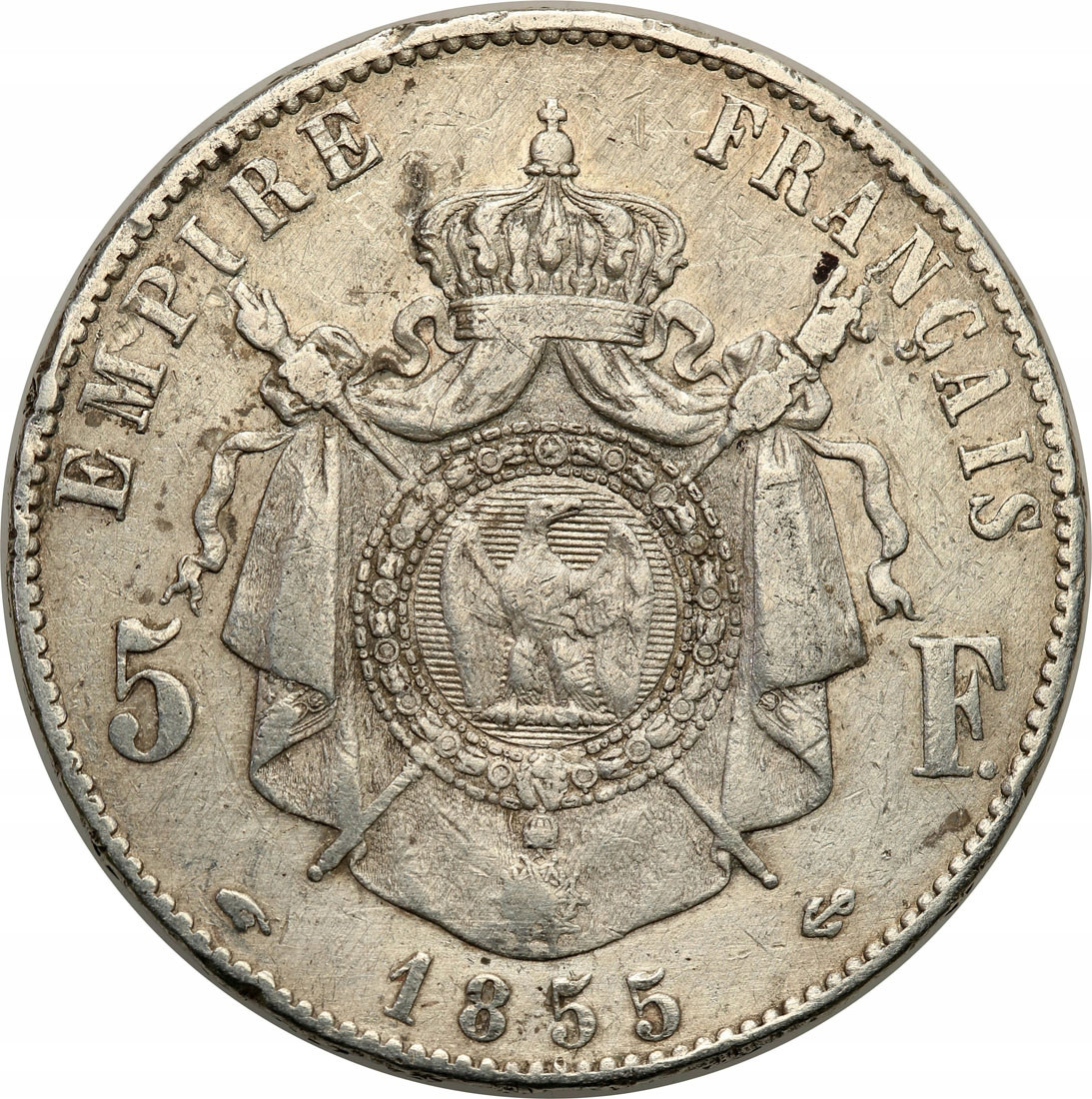 Francja. Napoleon 5 Franków 1855 A