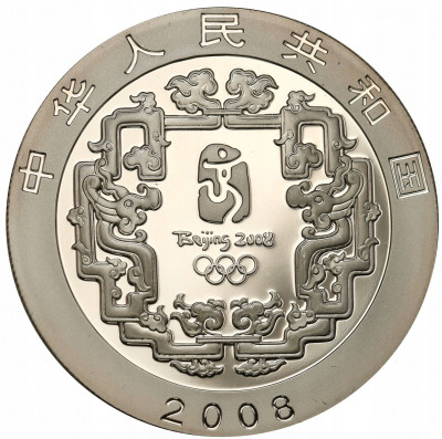 Chiny 10 Yuan 2008 Olimpiada Pekin – uncja srebra