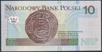 Banknot Mieszko 10 złotych 1994 seria AA zastępcza