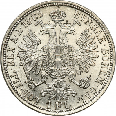 Austria. 1 floren 1885 FJ I – PIĘKNY