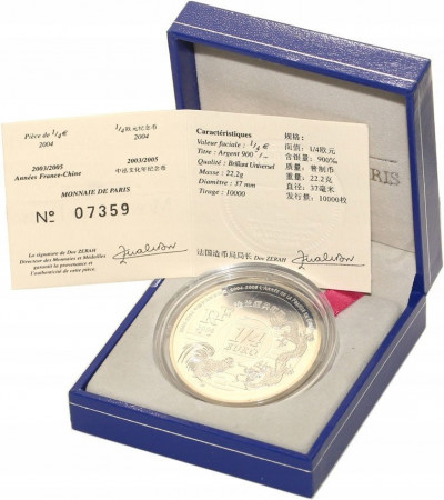 1/4 Euro 2004 Francusko Chiński Rok Kultury st.L