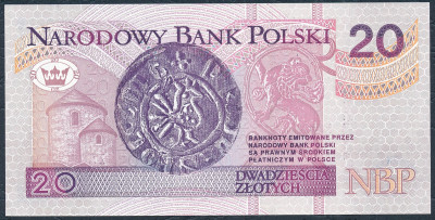 Chrobry 20 złotych 1994 seria ZA - zastępcza