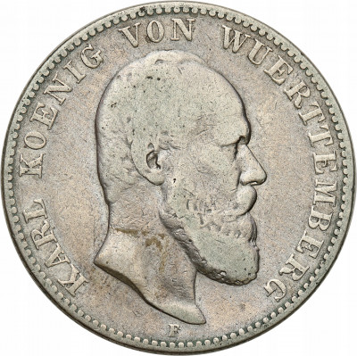 Niemcy Wirttembergia 2 Marki 1876 F st.3