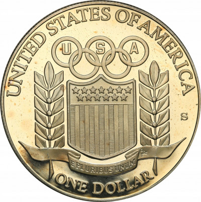 USA 1 dolar 1992 S lustrzanka SREBRO st.L
