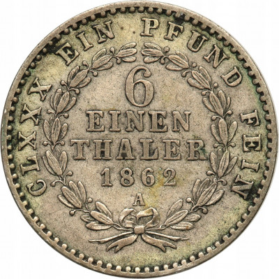 Niemcy Anhalt - Bernburg 1/6 Talara 1862 A