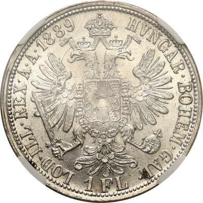 Austria. 1 Floren 1889 NGC MS61