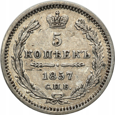 Rosja. Aleksander II 5 kopiejek 1857 – RZADKIE
