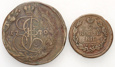Rosja. 5 kopiejek 1770 + 2 kopiejki 1816