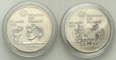 Kanada. 5 dolarów 1973 Olimpiada Montreal – 2szt