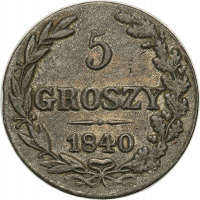 Rosja. Mikołaj I. 5 groszy 1840 MW, Warszawa
