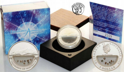 1 Dolar 2009 Skarby Australii diamenty st.L