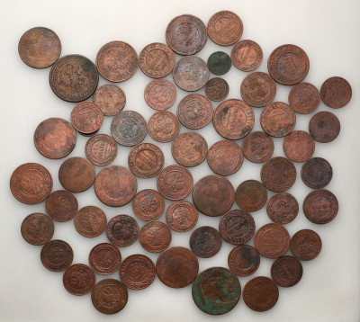 Rosja Ogromny zestaw miedzianych kopiejek 60 monet