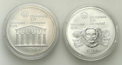 Kanada. 10 dolarów 1973 Olimpiada Montreal – 2szt