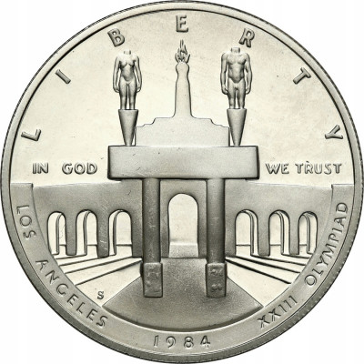 USA 1 dolar 1984 S lustrzanka SREBRO st.L