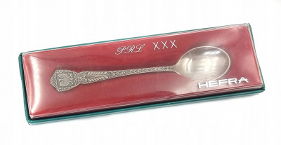 HEFRA łyżeczka w etui - SREBRO z okazji XXX PRL