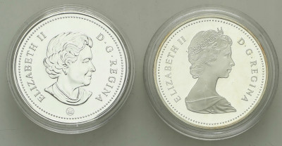 Kanada. 1 dolar 1983 + 2008 - SREBRO