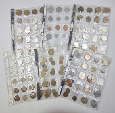 Duży ciekawy zestaw 300 szt monet ze świata
