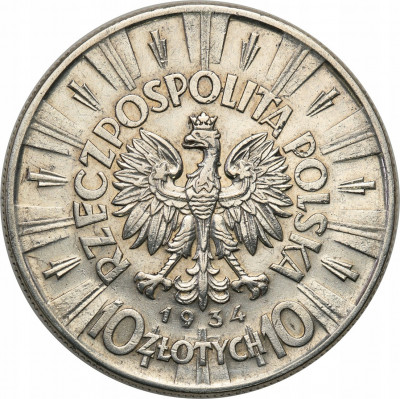 10 złotych 1934 Piłsudski - Rzadszy rocznik