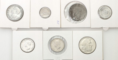 Grecja 5 lepta do 20 drachm 1870-1959 zestaw 7 szt
