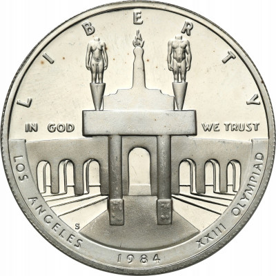 USA 1 dolar 1984 S lustrzanka SREBRO st.L