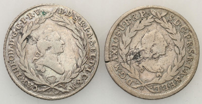 Niemcy Bawaria 10 krajcarów 1775 + 1781, Monachium