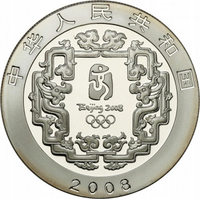 Chiny 10 Yuan 2008 Olimpiada Pekin – uncja srebra