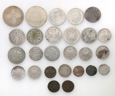 Europa Zestaw monet srebrnych i miedzianych 26 szt