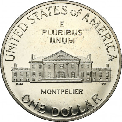 USA 1 dolar 1993 S lustrzanka SREBRO st.L