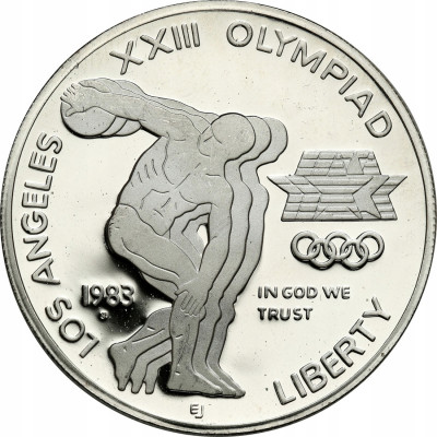 USA 1 dolar 1983 S lustrzanka SREBRO st.L