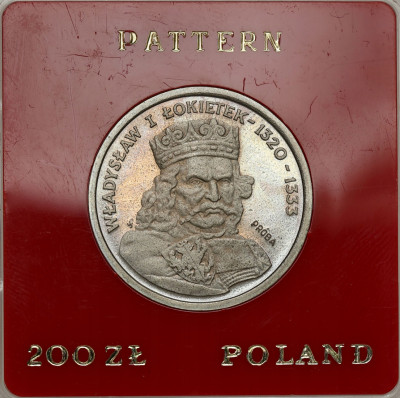 PRL. PRÓBA miedzionikiel 200 złotych 1986 Łokietek