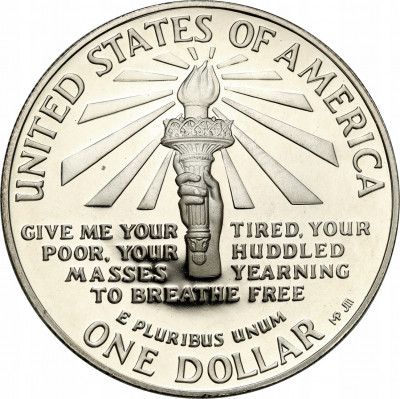 USA 1 dolar 1986 S lustrzanka SREBRO st.L