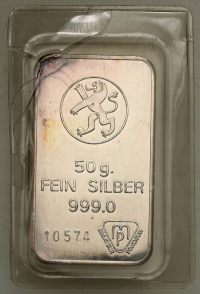 Francja. Sztabka kolekcjonerska 50 g – Ag 999