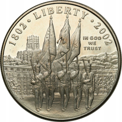 USA 1 dolar 2002 W lustrzanka SREBRO st.L