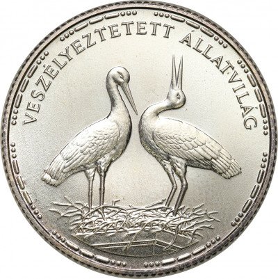 Węgry 200 Forint 1992 SREBRO bociany