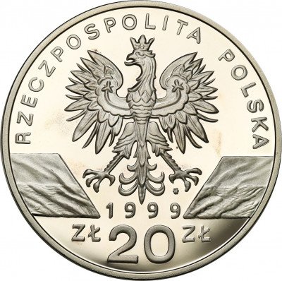 III RP. 20 złotych 1999 Wilki