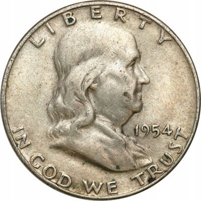USA 1/2 dolara 1954 D Franklin (dzwon) st.3-
