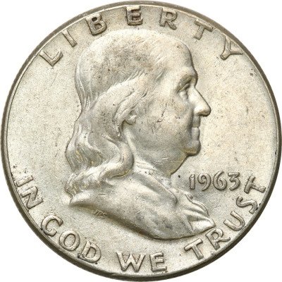 USA 1/2 dolara 1963 Franklin (dzwon) st.2-