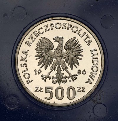 PRL 500 złotych 1986 Łokietek popiersie