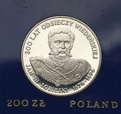 PRL 200 złotych 1983 Odsiecz Wiedeńska Sobieski