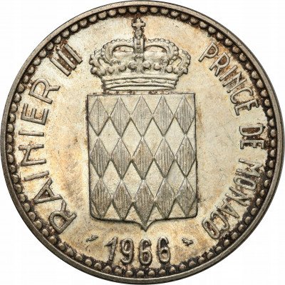 Monako 10 franków 1966 SREBRO