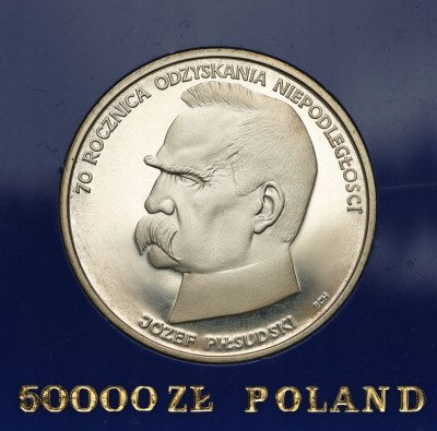 PRL. 50000 złotych 1988 Józef Piłsudski