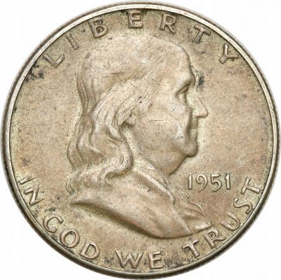 USA 1/2 dolara 1951 S Franklin San Francisco st.1-